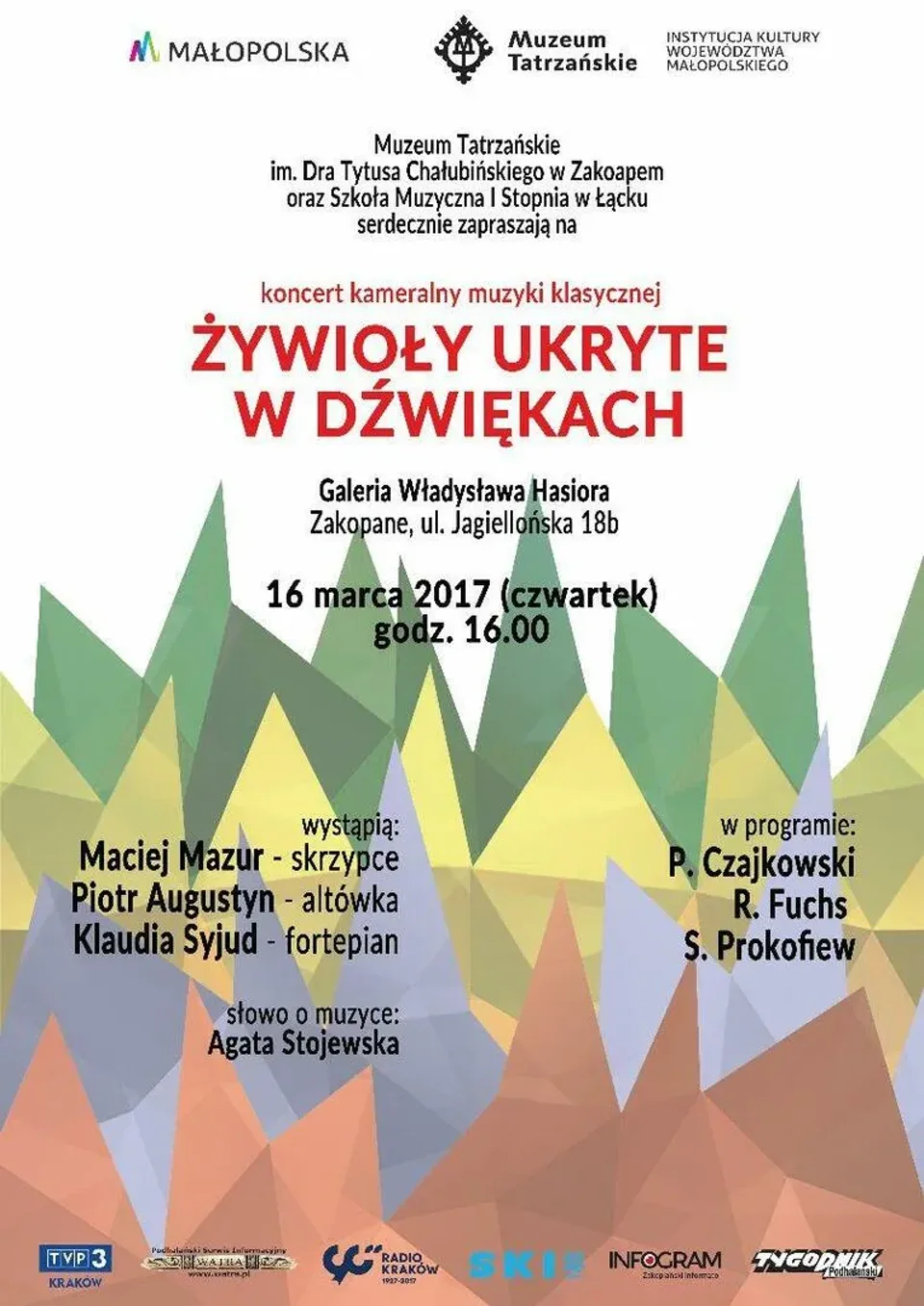 Koncert kameralny muzyki klasycznej "Żywioły ukryte w dźwiękach"