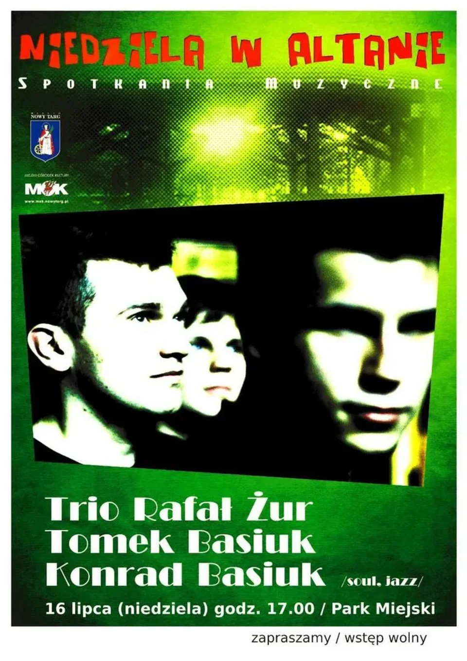 Trio Rafał Żur, Tomek Basiuk i Konrad Basiu zagra w Altanie