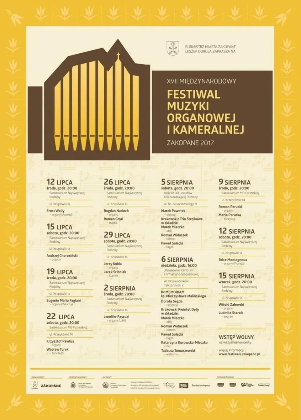 Krzysztof Pawlisz i Wacław Turek podczas Międzynarodowego Festiwalu Muzyki Organowej i Kameralnej