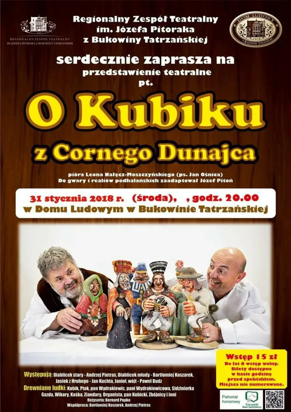 Sztuka teatralna „O Kubiku z Cornego Dunajca”