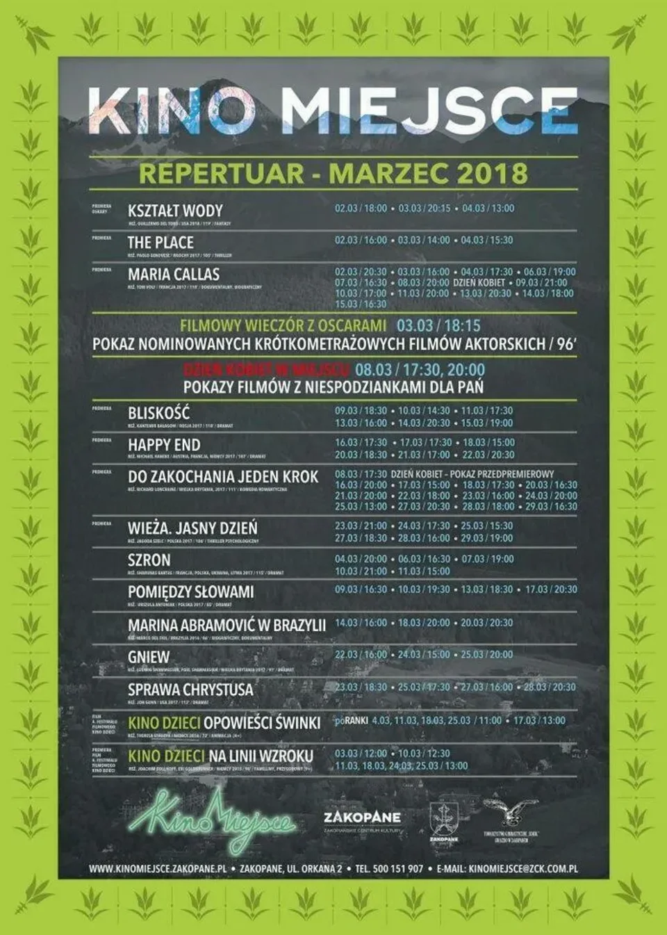 Kino Miejsce zaprasza w marcu
