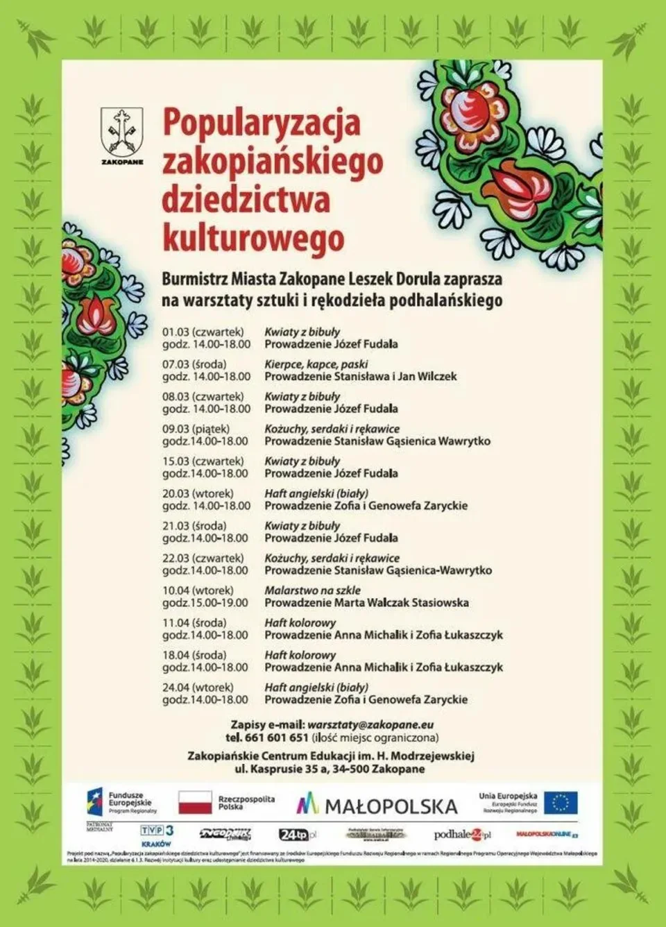 W marcu i kwietniu kolejne warsztaty rękodzieła