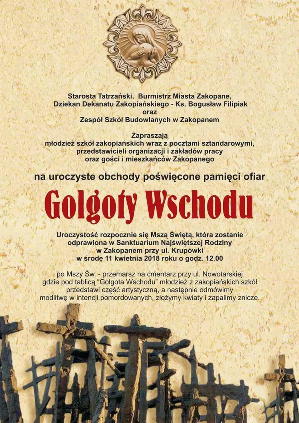 Uroczyste obchody poświęcone pamięci ofiar „Golgoty Wschodu”