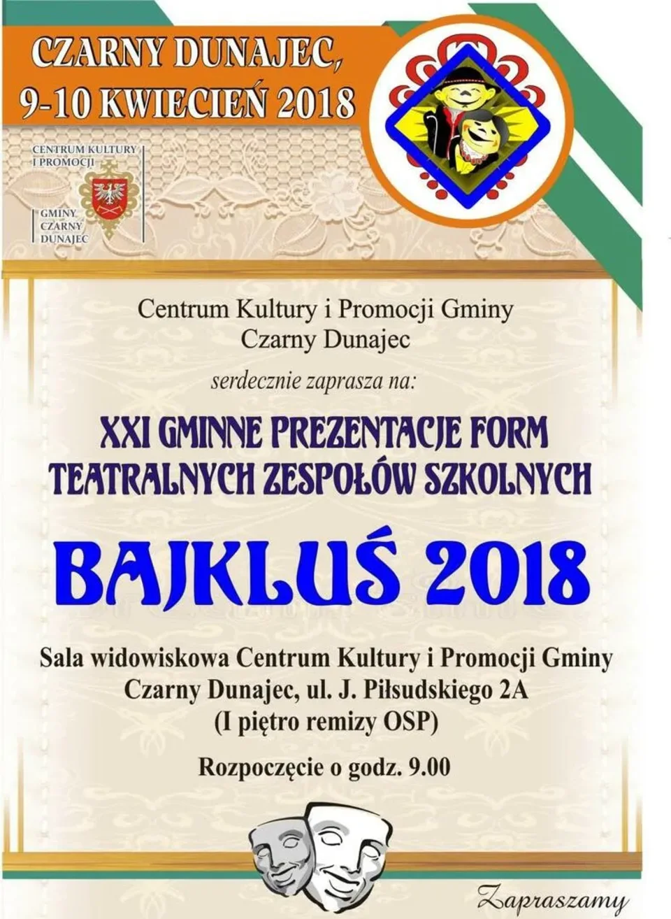 XXI GMINNE PREZENTACJE FORM TEATRALNYCH ZESPOŁÓW SZKOLNYCH BAJKLUŚ 2018