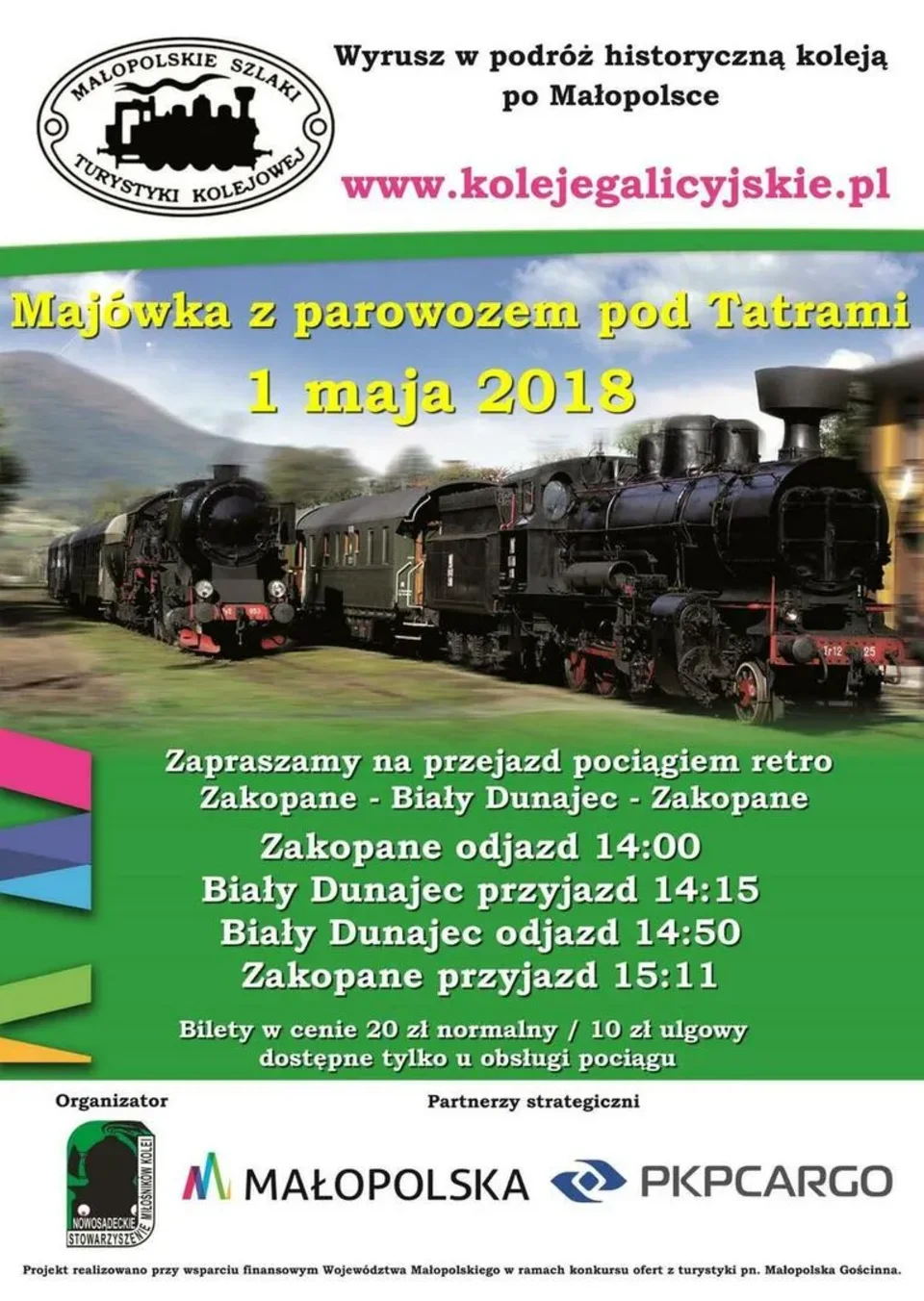 Majówka z parowozem pod Tatrami