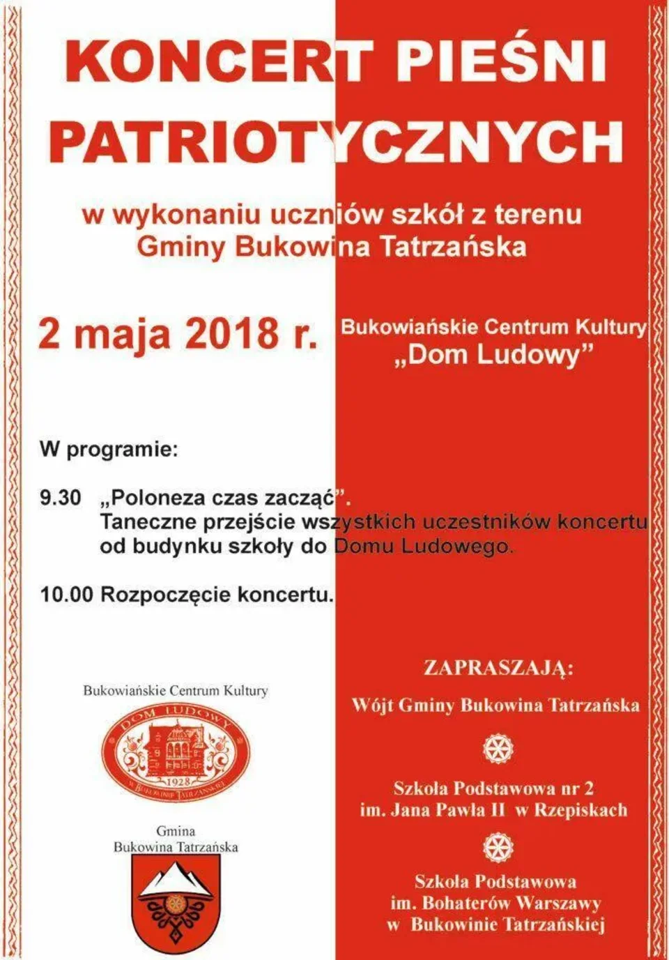 KONCERT PIEŚNI PATRIOTYCZNYCH