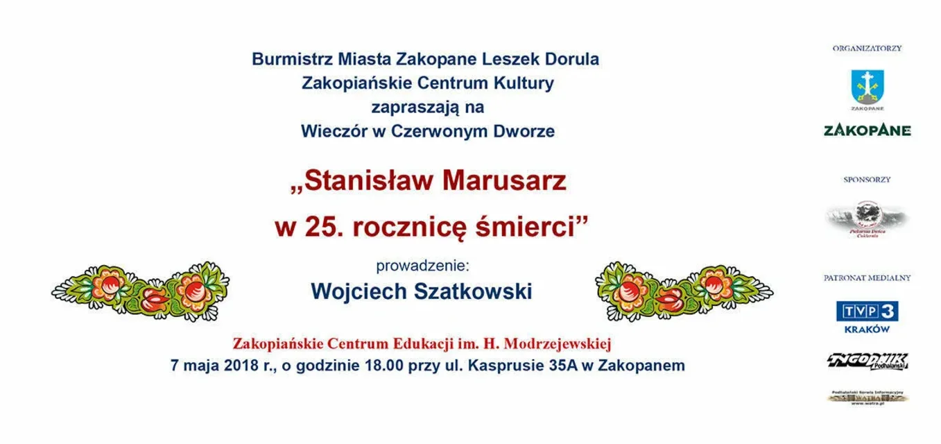 Wieczór w Czerwonym Dworze „Stanisław Marusarz w 25. rocznicę śmierci”
