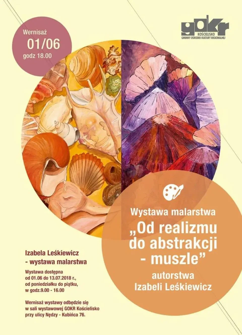 Wystawa malarstwa Izabeli Leśkiewicz - "Od realizmu do abstrakcji - muszle"