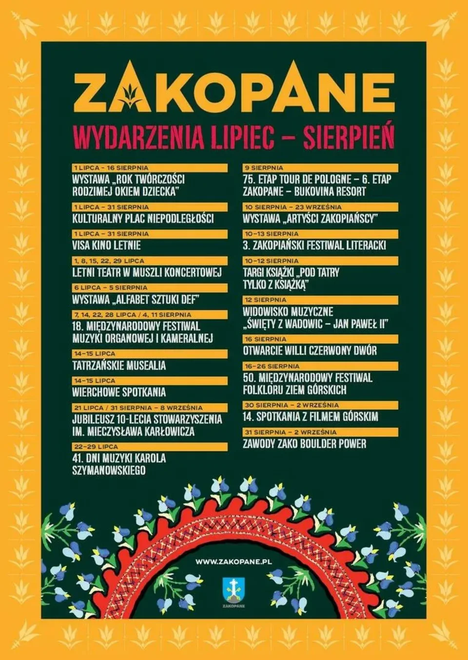 Lato w Zakopanem, latem folkloru i wrażeń