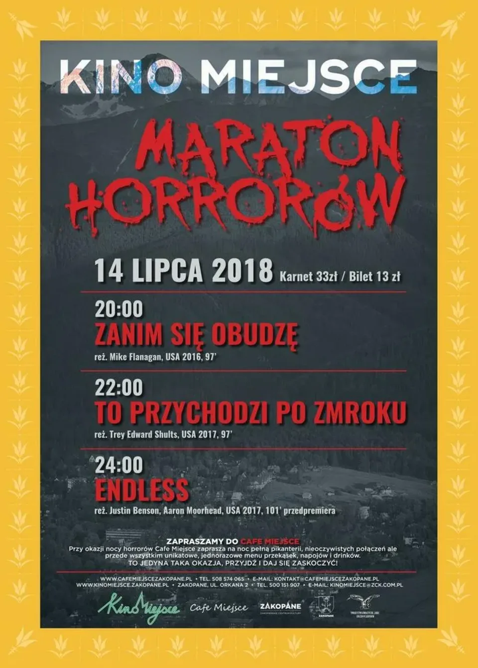 Maraton horrorów w Kinie Miejsce