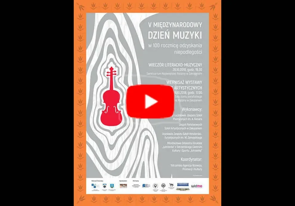 Jubileuszowy V Międzynarodowy Dzień Muzyki w Zakopanem - TRANSMISJA KONCERTU