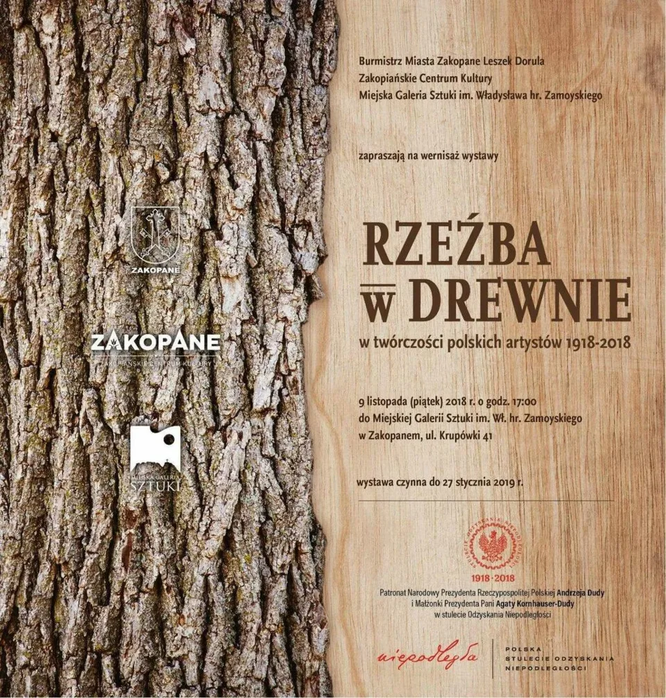 RZEŹBA W DREWNIE W TWÓRCZOŚCI POLSKICH ARTYSTÓW 1918-2018