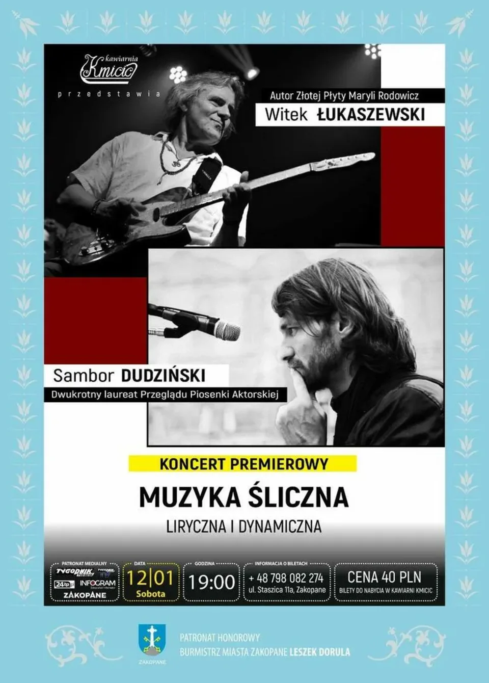 "Muzyka śliczna, liryczna i dynamiczna" koncert premierowy w kawiarni Kmicic