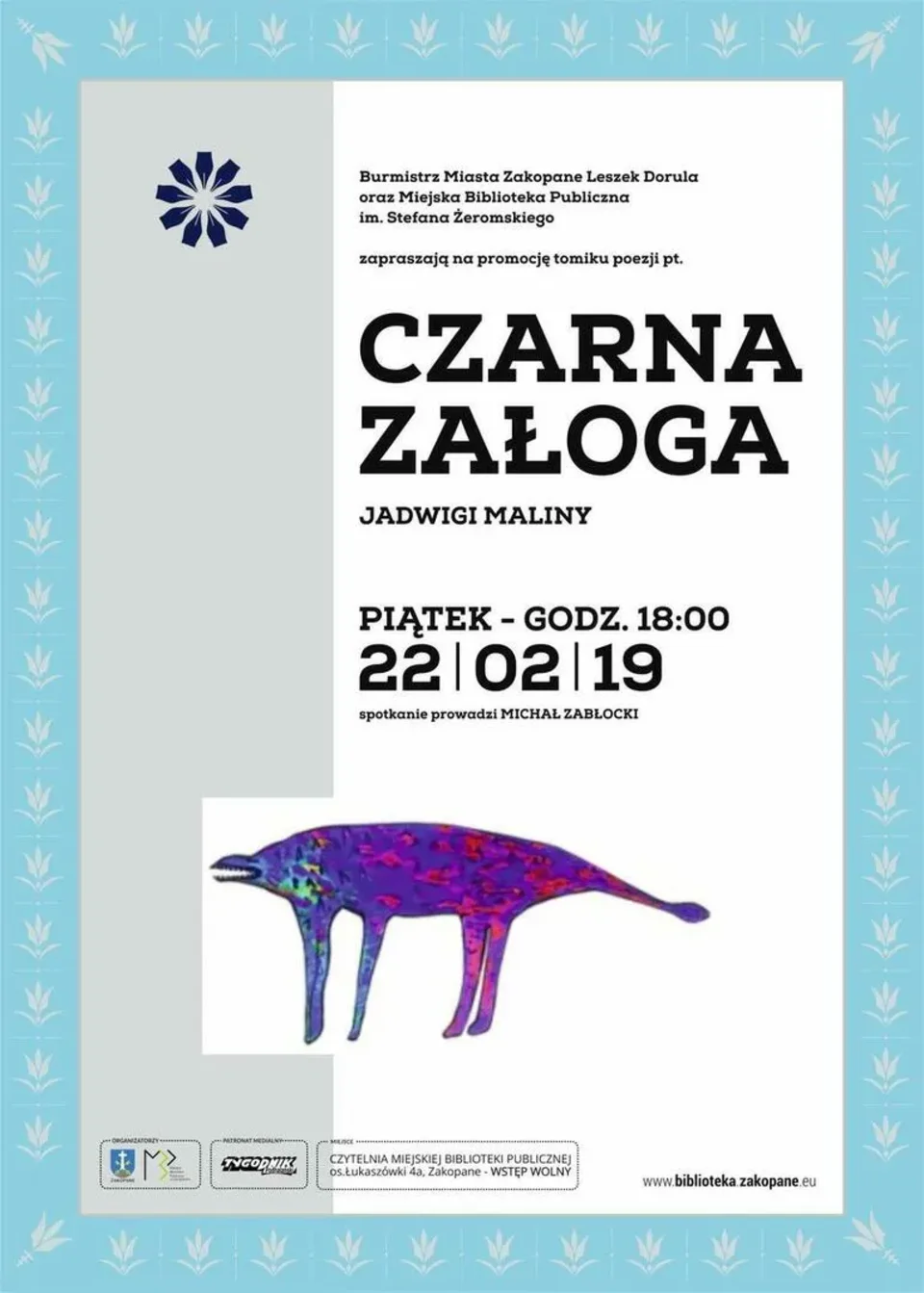Promocja tomiku poezji pt. "Czarna załoga" Jadwigi Maliny