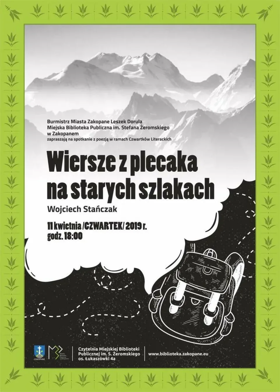 Czwartek Literacki "Wiersze z plecaka na starych szlakach"