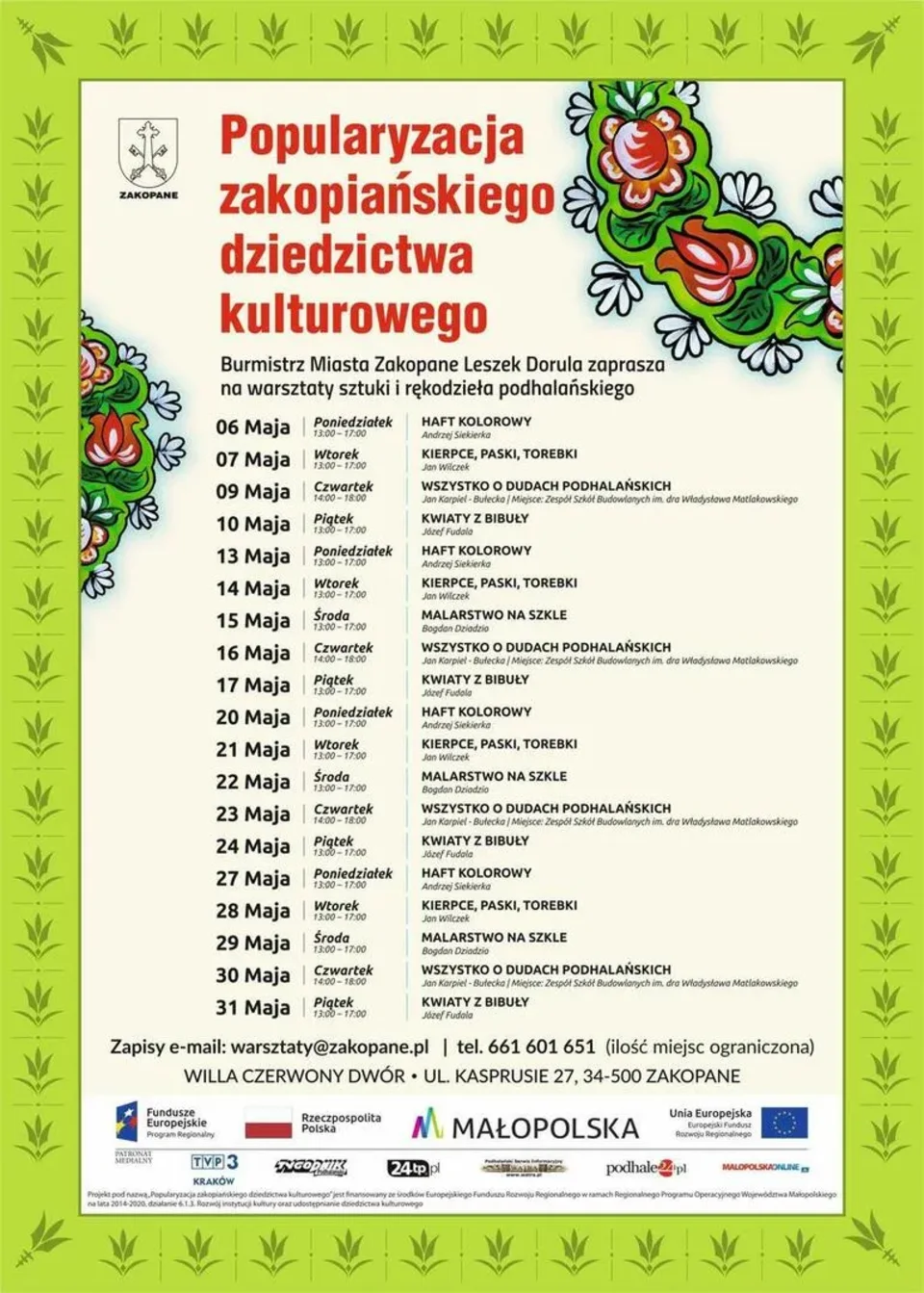 Warsztaty sztuki i rękodzieła w Czerwonym Dworze