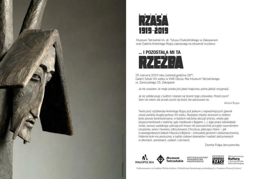 Wernisaż / Antoni Rząsa 1919-2019 - ZAPROSZENIE