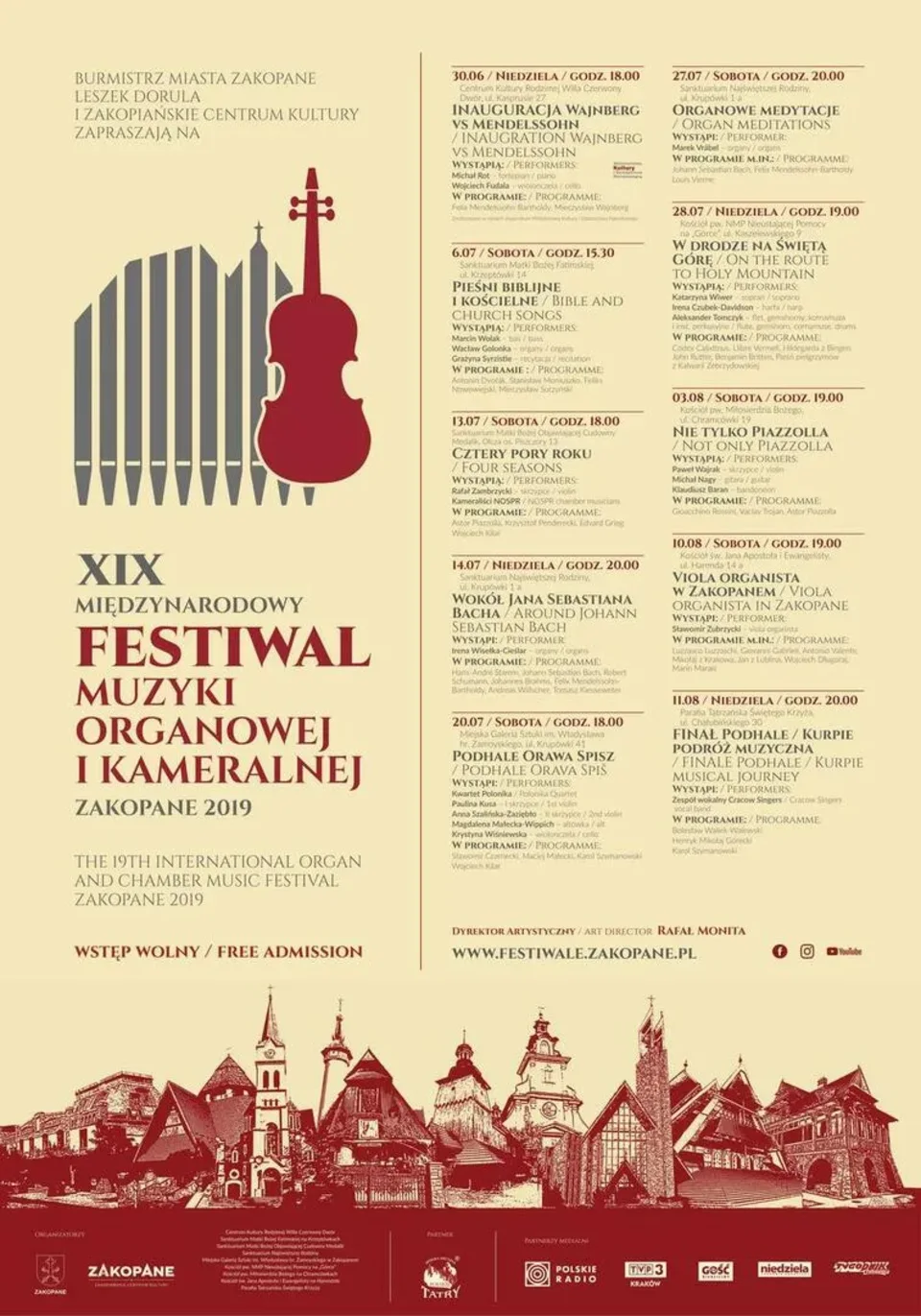 Weekend z muzyką organową w zakopiańskich kościołach