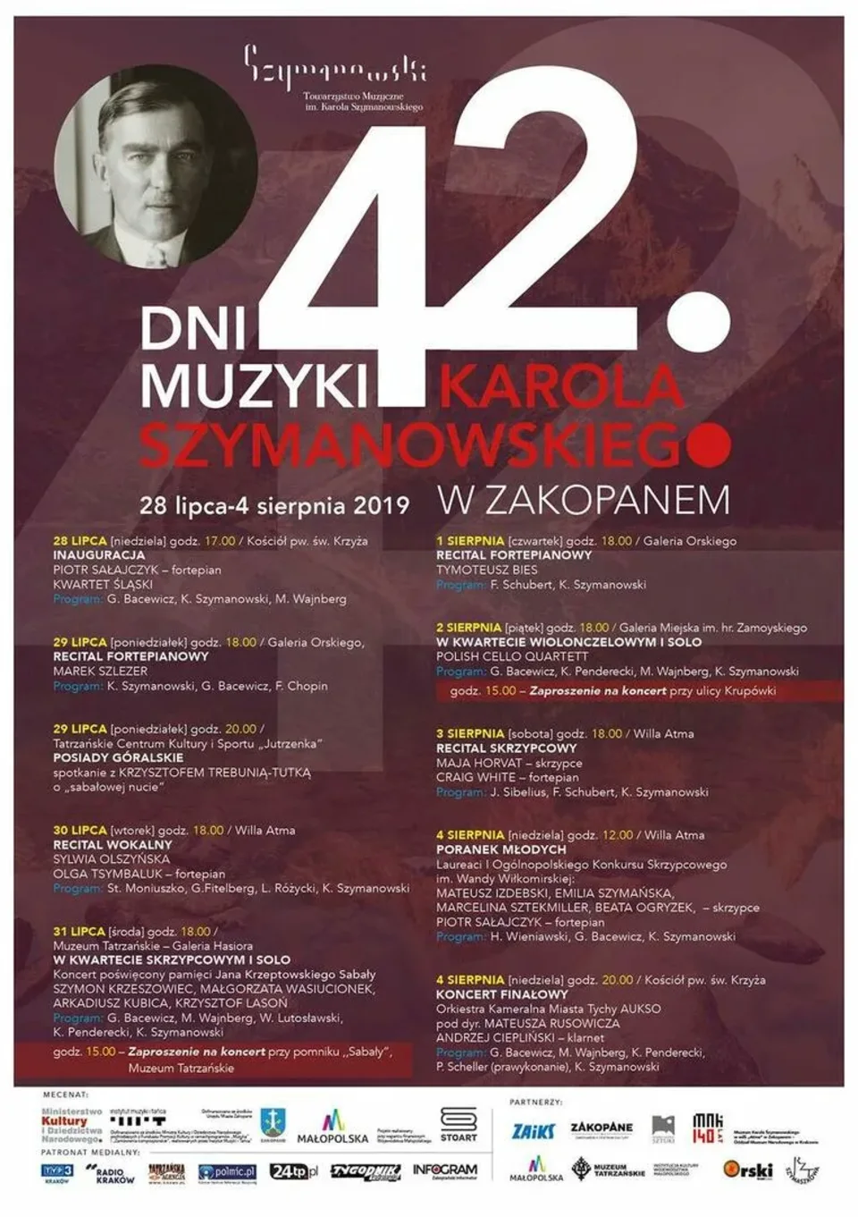 42 DNI MUZYKI KAROLA SZYMANOWSKIEGO W ZAKOPANEM