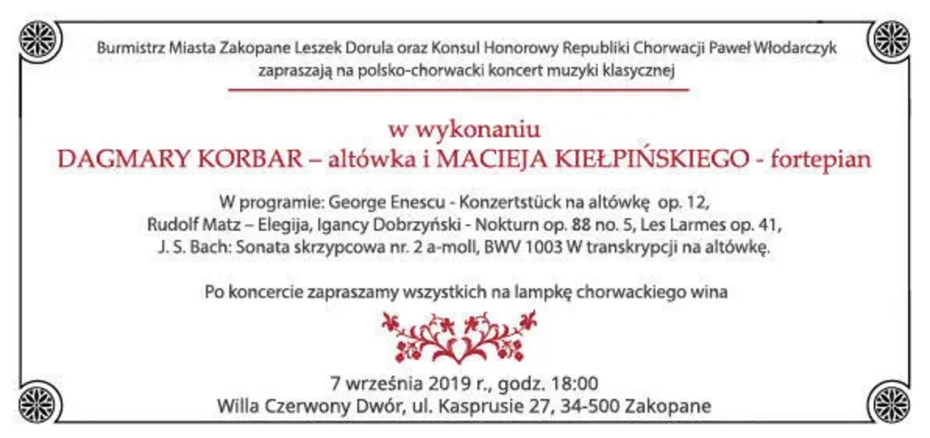 Polsko-chorwacki koncert muzyki klasycznej