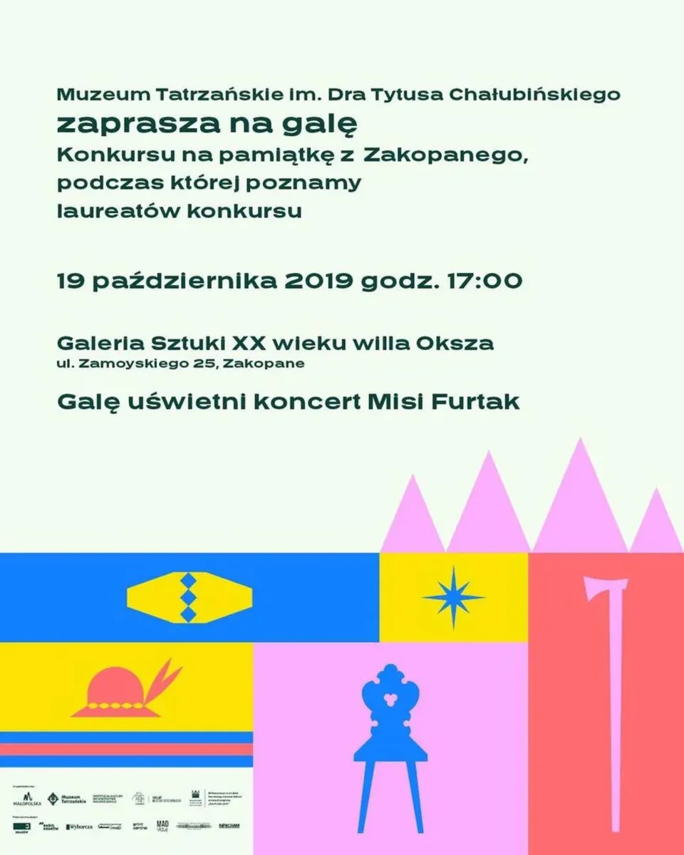ZAPROSZENIE na GALĘ KONKURSU - PAMIĄTKA z ZAKOPANEGO