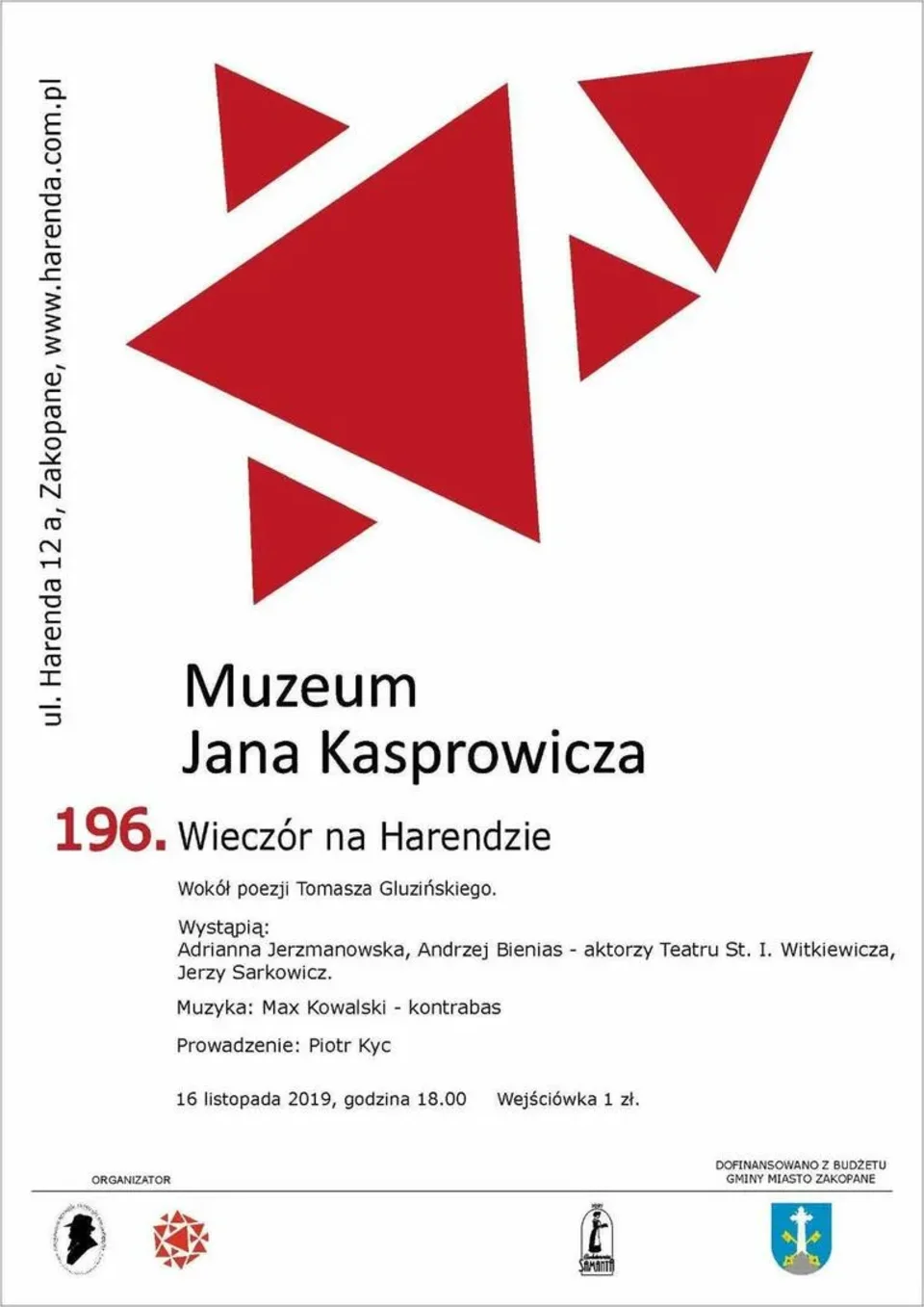 196. Wieczór na Harendzie: Wokół poezji Tomasza Gluzińskiego