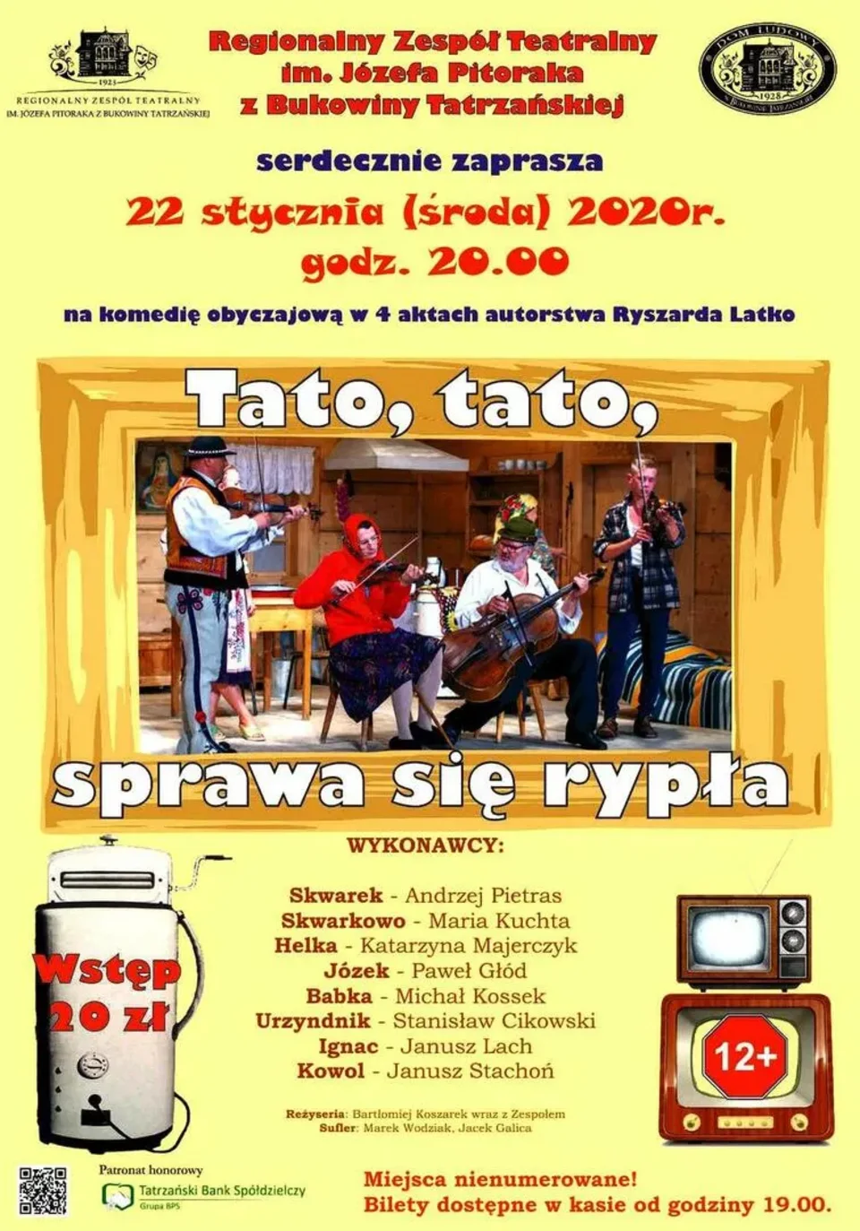 Sztuka teatralna "Tato, tato, sprawa się rypła"