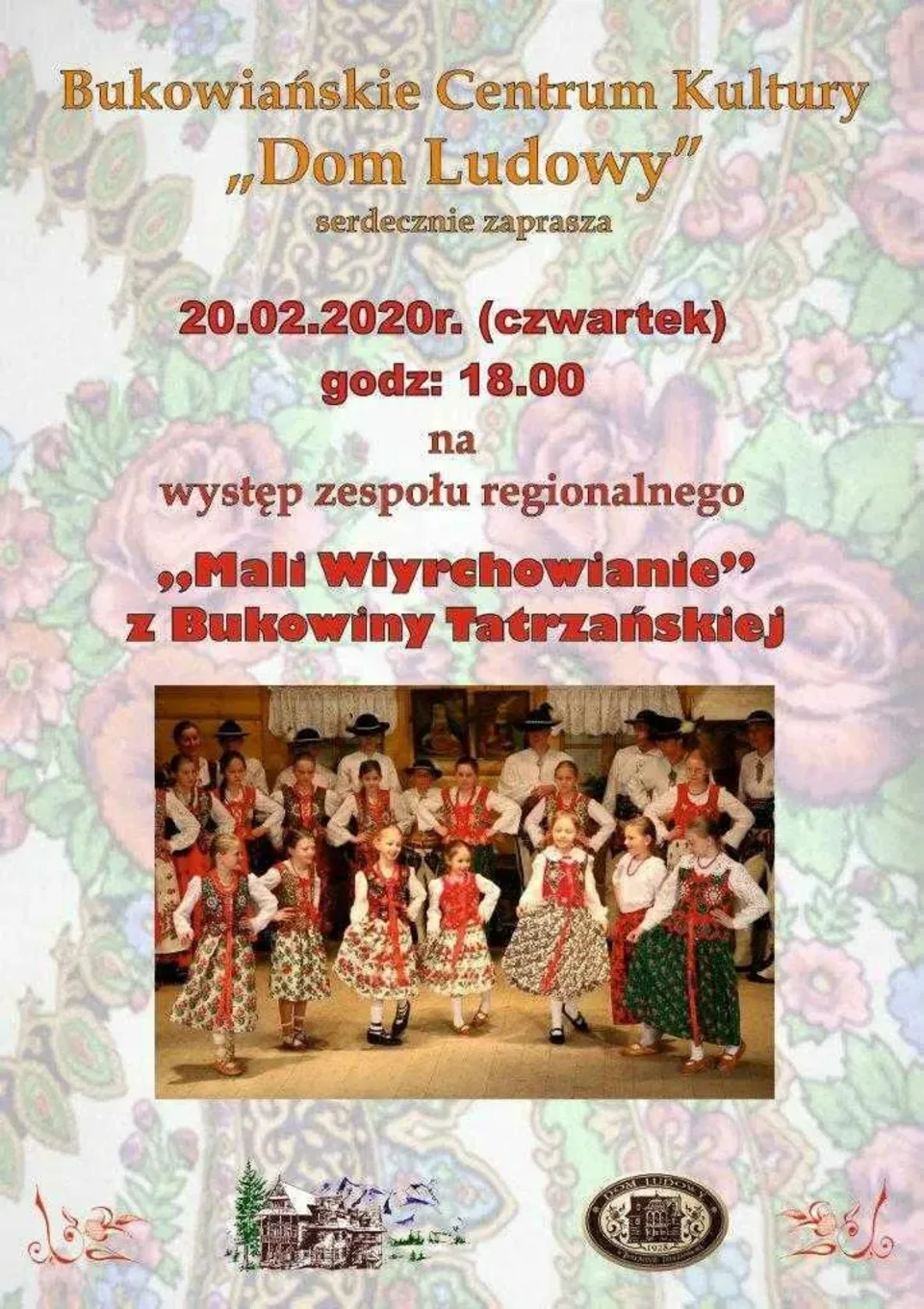 Występ zespołu regionalnego "Mali Wiyrchowianie"