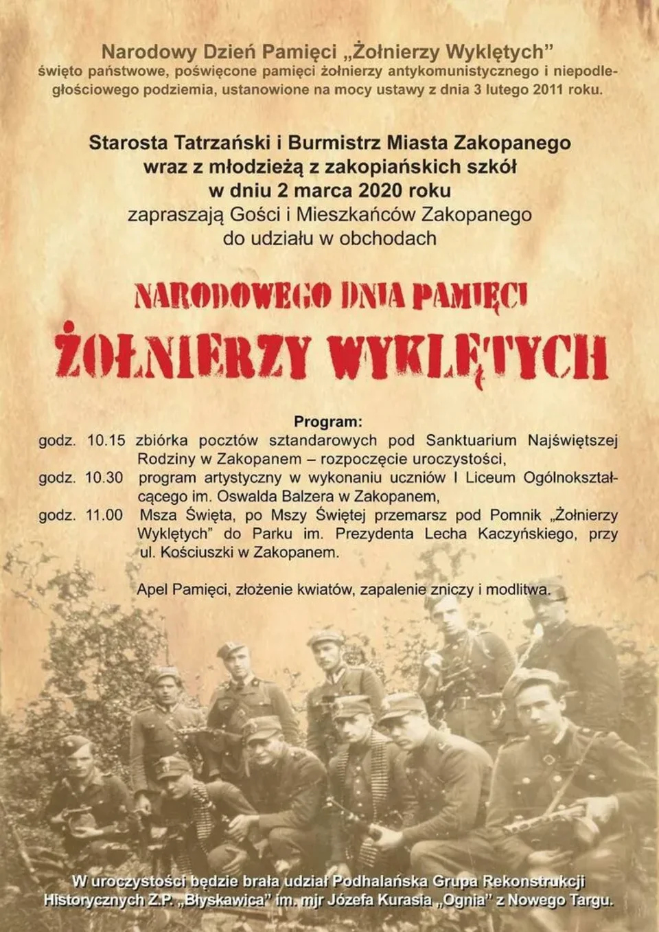 Obchody Narodowego Dnia Pamięci Żołnierzy Wyklętych